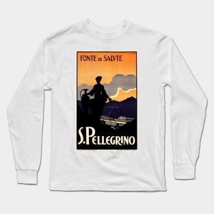 Italy S PELLEGRINO Mineral Water Fonte Di Salute Vintage Advertisement Long Sleeve T-Shirt